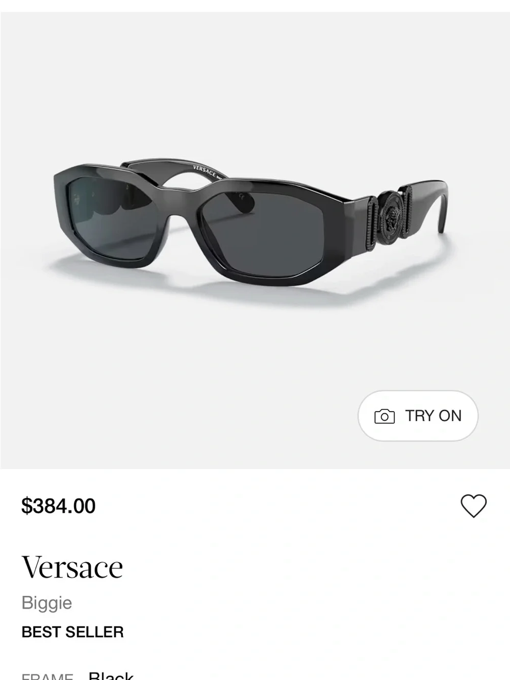 Versace Men’s Black Medusa-Emblem Sunglasses - Picture 5 of 5